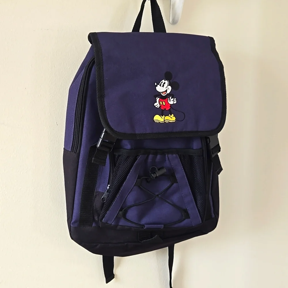 Walt Disney World Mickey Mouse Dark Navy Blue Shoulder School Play Backpack